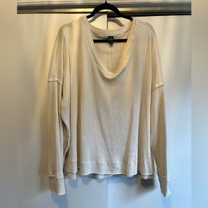 PLUS SIZE ribbed loose soft top